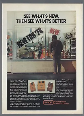 MXR Guitar Effects Phase 45 90 100 1978 Small Poster Type Ad Promo Advert • $5.99