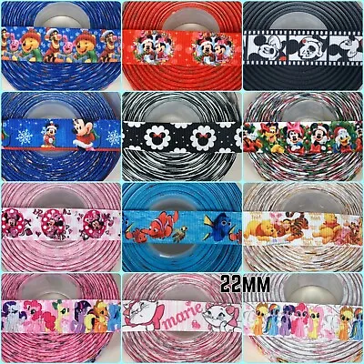 Ribbon Minnie Mouse Micky Nemo Winnie Marie Pony Make/Craft Bows/Cake Dec • £1.75