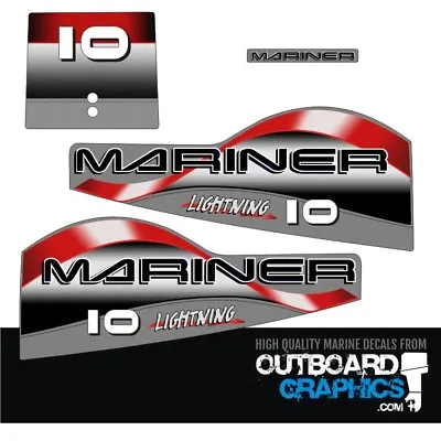 Mariner 10hp Lightning Outboard Decals/sticker Kit • $40.80