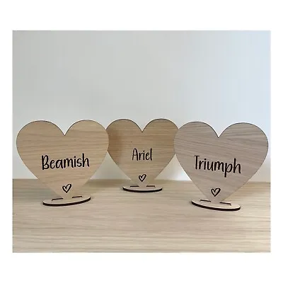 £6.99 • Buy Wedding Table Names | Wedding Table Numbers | Wooden Heart Wedding Signs