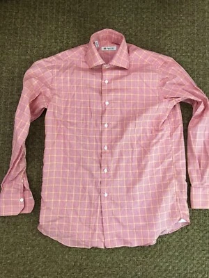 $75 • Buy Domenico Vacca Hand Made Shirt 15.75 Mens