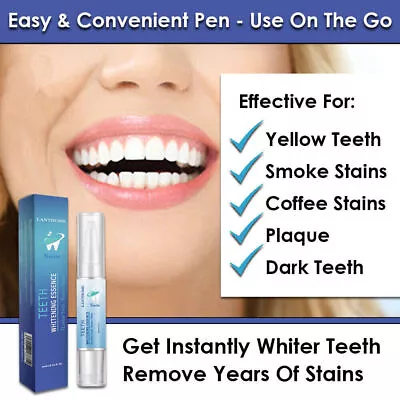 New Lanthome Teeth Whitening Pen Stain Remover Teeth Whitening Kit Strips Safe • $7.25