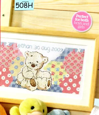 Cross Stitch Chart My First Lickle Ted Sampler By Dmc (508h) • £1.49