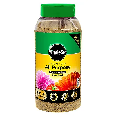Miracle-Gro Premium Fast Acting All Purpose Continuous Release Plant Food 900g • £11.99