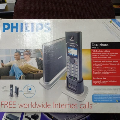 £22.50 • Buy PHILIPS Dual Phone VOIP 433 NEW BOXED Windows Live Messenger Calls