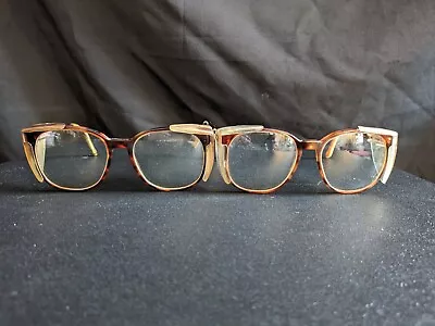 TWO Vintage Pairs Of Titmus Tortishell Retro Dad Glasses Safety Glasses • $44