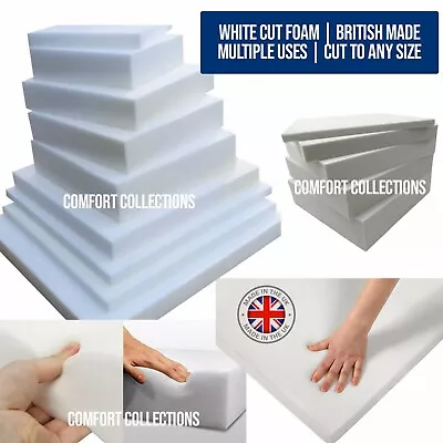 6 INCH Depth Upholstery Foam Cushions High Density Replacement 12 X 12 Inches  • £10.98