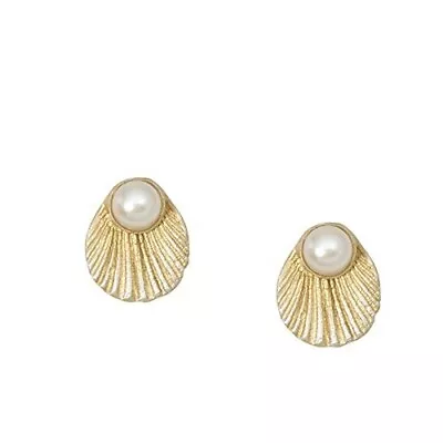 Michael Michaud  Sea Scallop  Pearl Post Earring 3220 • $52