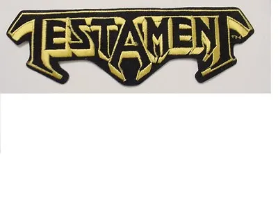 Set Of 2 LARGE TESTAMENT VINTAGE IRON PATCH 80's  HEAVY METAL LICENSED 9.5 .Mint • $24.99