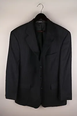 Louis Feraud Men Blazer Jacket Business Casual Wool Black Size 26 • £35.94