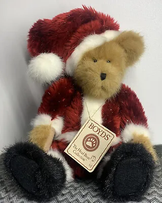 Boyds Bear Mr. Kringlebeary Santa Bear 13  Musical Wind-up  - Deck The Halls • $17.99