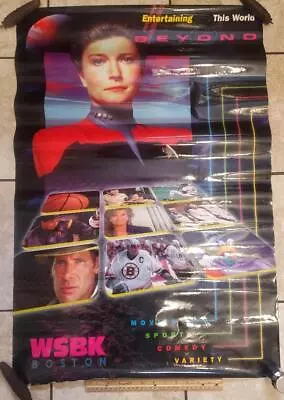 VTG WSBK Boston Entertaining The World Beyond Poster Star Trek Voyager Bruins • $13.95