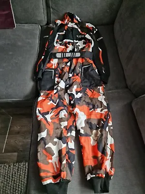 Xtrm Kids Mx Go Kart Suit Overall 1 Piece Race Suit Camo Orange  • £19.99