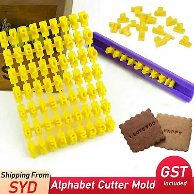 Fondant Cake Alphabet Letter Number Cookies Biscuit Stamp Embosser Mold Cutter • $4.85