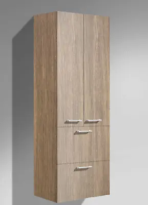 Burgbad Crono Tall Unit With 2 Doors And 2 Pull-out Compartments Natural Walnut • £783.88