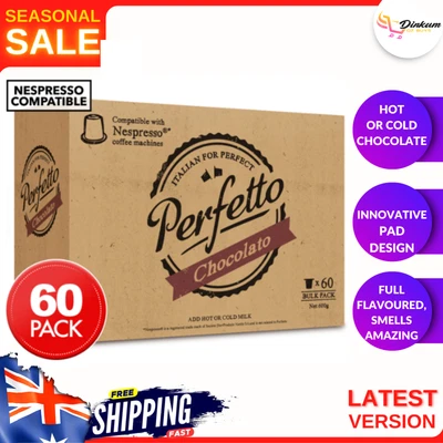 $29.85 • Buy 60 X Nespresso Coffee Machine Compatible Hot Chocolate Pods Chocolato Capsules