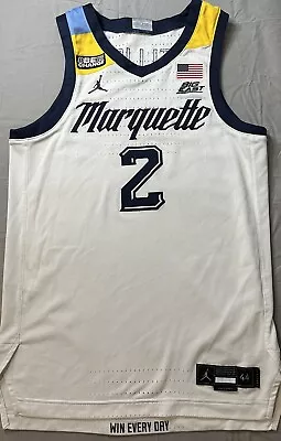 Men’s Marquette Basketball Jersey Ellis #2 Player Issued PE Size 44+2  2021-2022 • $300