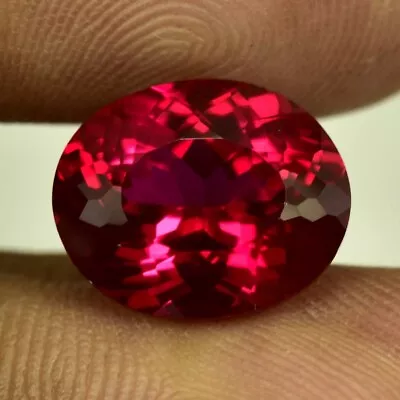 10.00 Ct AAA+ Natural Mozambique Blood Red Color Ruby Cut GIE Certified Gemstone • $6.17