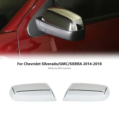Chrome Rearview Mirror Cover Trim For Chevrolet Silverado GMC SIERRA Accessories • $29.99