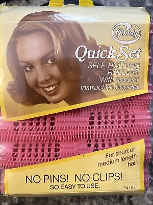 12 NEW Vintage Goody Large Quick Set Self Holding Rollers For Short/Medium Hair • $4