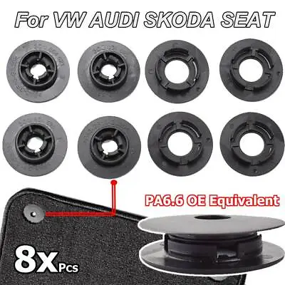 8x Car Mat Carpet Clips Fixing Grips Clamps Floor Holders For Vw Audi Skoda Seat • $6.58