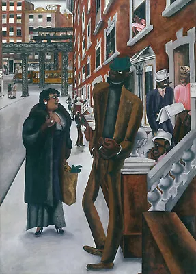 Edward Burra - The Conversation Harlem New York (1934) Signed - 17  X 22  Print • £77.84