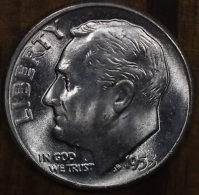 1953 P Roosevelt Dime CH BU LUSTER! 90% Silver OBW Roll • $8.85