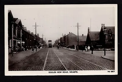 Weaste Eccles New Road - Salford - Real Photographic Postcard • £14.50