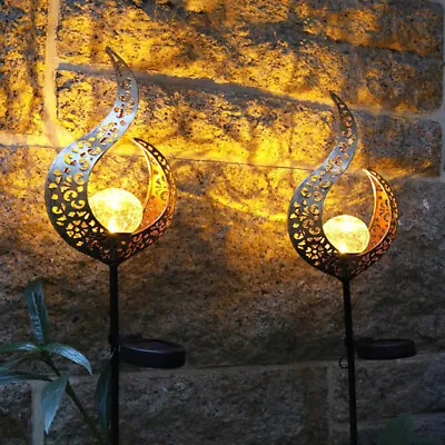 Large Solar Garden Stake Post Lights Pathway Ground Lamp Outdoor Patio Ornament • £9.94