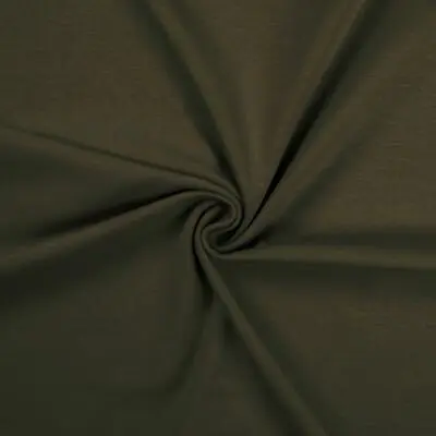 Cotton Jersey Spandex Stretch Dress Fabric Material - KHAKI • £1.59