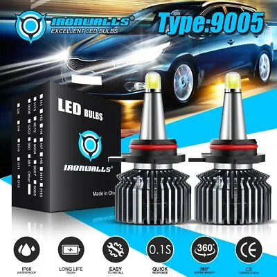 9005 9145 LED Headlight Kit 2200W 330000LM High Low Fog Bulb HB3 H10 6500K White • $28.89