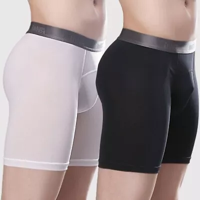 Boxer Briefs Elastic Mesh Pouches Shorts Sport Tight Trunks Underpants • £8.29