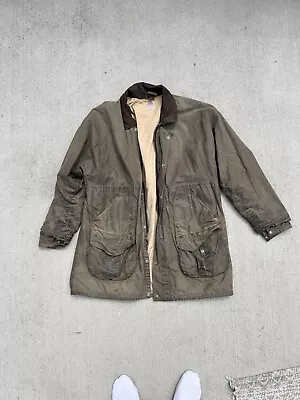 Vintage Filson Waxed Jacket Hunting Green Size L/XL • $110