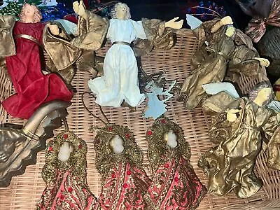 Vintage Christmas Ornaments- Angel Super Rare Paper Mache And Homemade Lot • $30