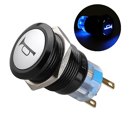 USA 12V 19mm Momentary LED Marine Car Stainless Horn Push Button Light Switch • $6.96