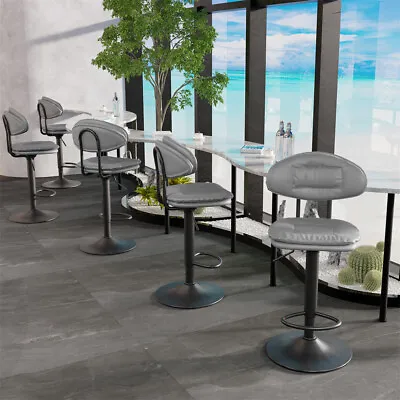 4pcs Heavy Duty Pub Counter Height Bar Stools Adjustable Swivel Chair W Backrest • $188.91