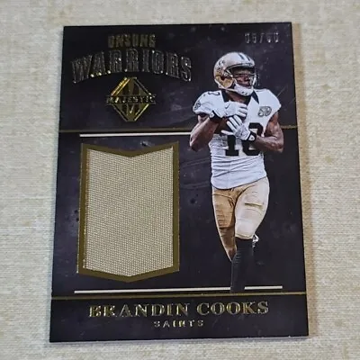 2017 Panini Majestic Unsung Warriors Materials Gold /50 Brandin Cooks #UW-18 • $7