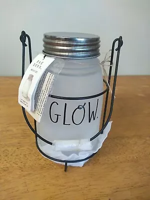 Rae Dunn  GLOW  Lighted  Accent  Frosted Glass Mason Jar • $24.95