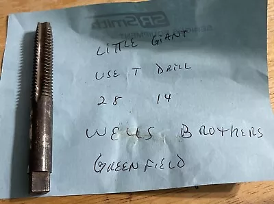Greenfield 14-28 Carbon Hand Tap Bottoming Taps 4 Flute Used Little Giant • $8