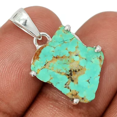 Natural Mexican Turquoise 925 Sterling Silver Pendant Jewelry CP42779 • $10.99