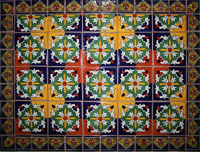 Tula Mexican Tile Set Backsplash Mural • $91.99