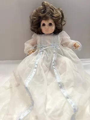 Vintage Madame Alexander Doll 1975 Puddin Baby In Gown Brown Hair And Eyes • $65