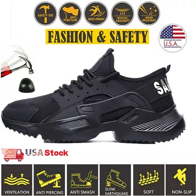 Indestructible Safety Work Shoes Steel Toe Breathable Work Boots Mens' Sneakers • $37.99