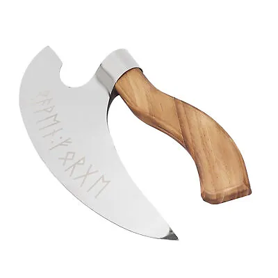 Viking Pizza Axe Handmade Stainless Steel Medieval Pizza Cutter With Pine NEW • $13.56