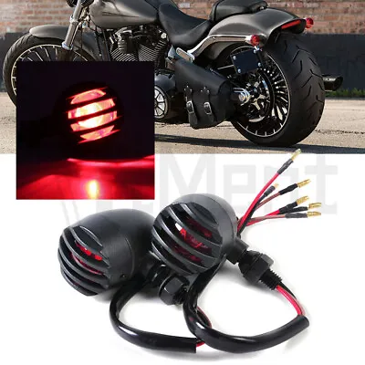 Motorcycle Turn Signals Lights Grill Bullet For Harley Cafe Racer Bobber Chopper • $17.71