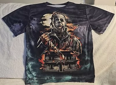 Michael Myers Halloween Horror Scary House Kitchen Knife Moon T-shirt Shirt • $14.64