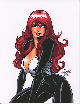 Sexy Mary Jane Watson Amazing Spider-Man Pin Up Original Art Scott Dalrymple • $19