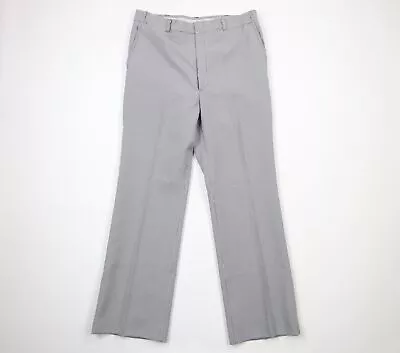 Vintage 70s Streetwear Mens 36x32 Houndstooth Knit Bell Bottoms Chino Pants USA • $92.61