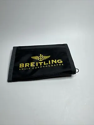 Breitling Black Nylon Bifold Wallet • $32.97