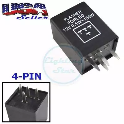 4-Pin EP29N LED Flasher Relay Fix Hyper Flash Turn Signal Decoder Load Equalizer • $8.99